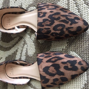 A New Day Cheetah Leopard Animal Print Mules Flats